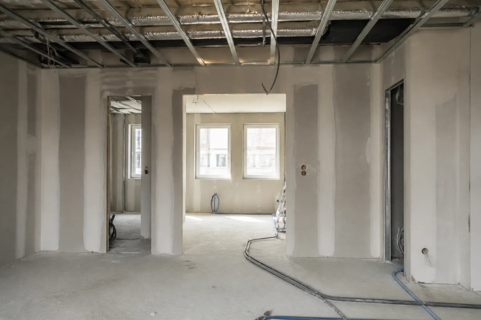 Appartement en cours de cloisonnement