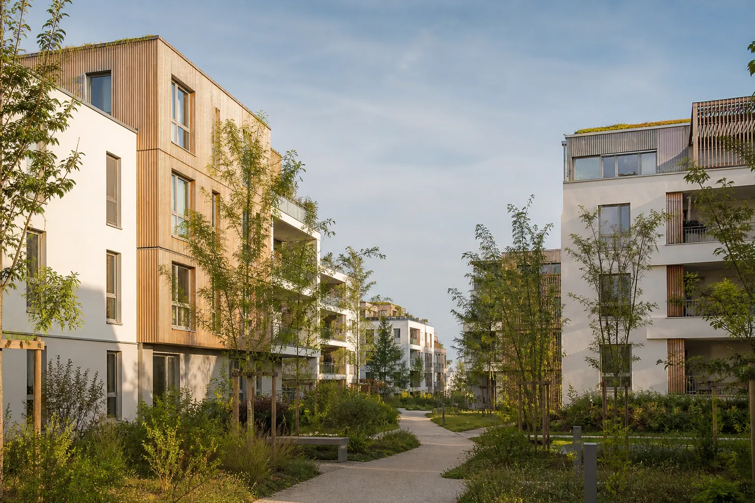 Ecoquartier residentiel neuf dans le Bas-Rhin