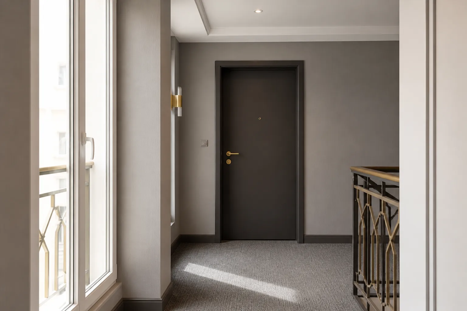 Porte paliere d un appartement neuf