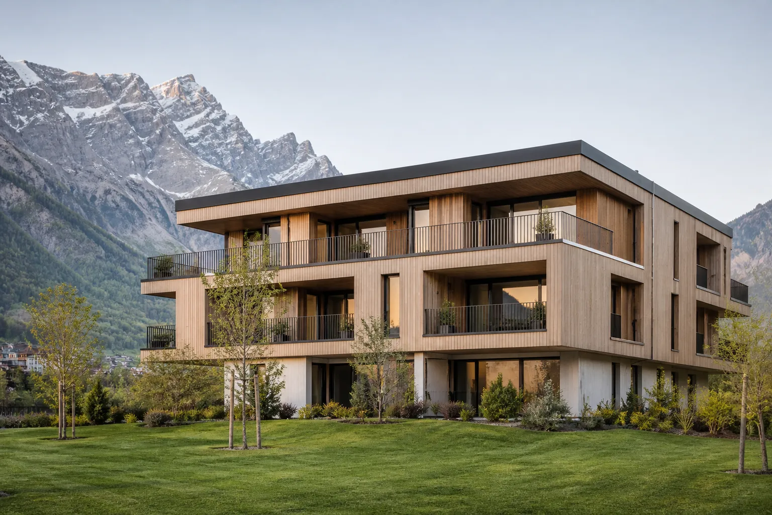 Residence neuve au pied des montagnes en Haute-Savoie