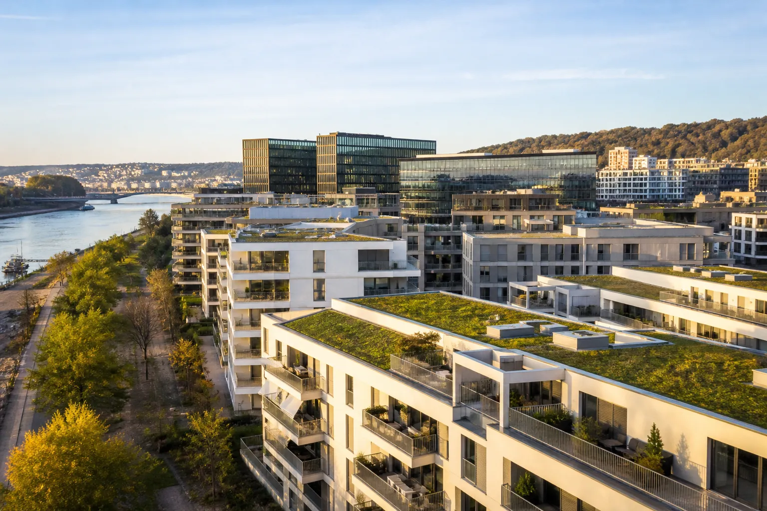 Ecoquartier avec logements neufs a Issy-les-Moulineaux