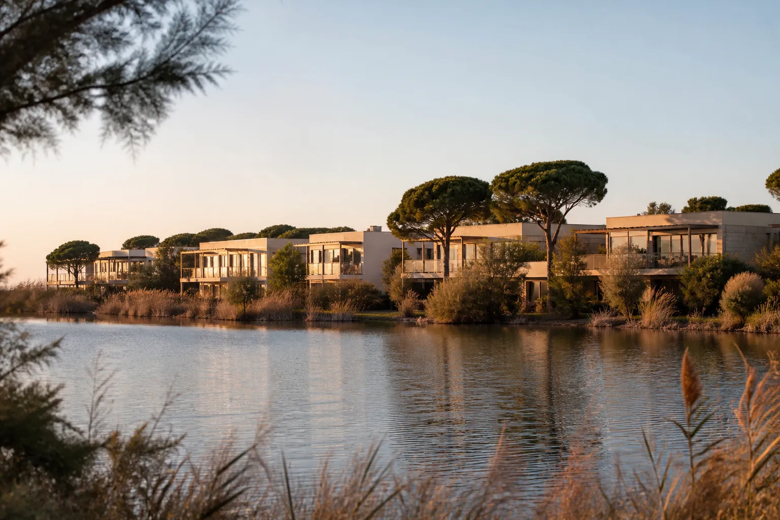 Logements neufs pres d un etang en Provence