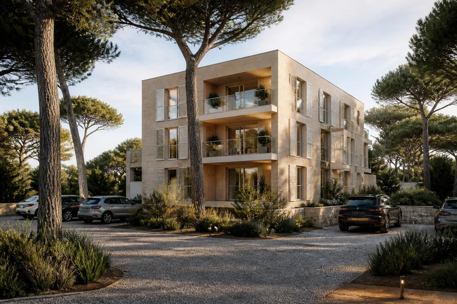 Residence neuve entouree de pins a Merignac