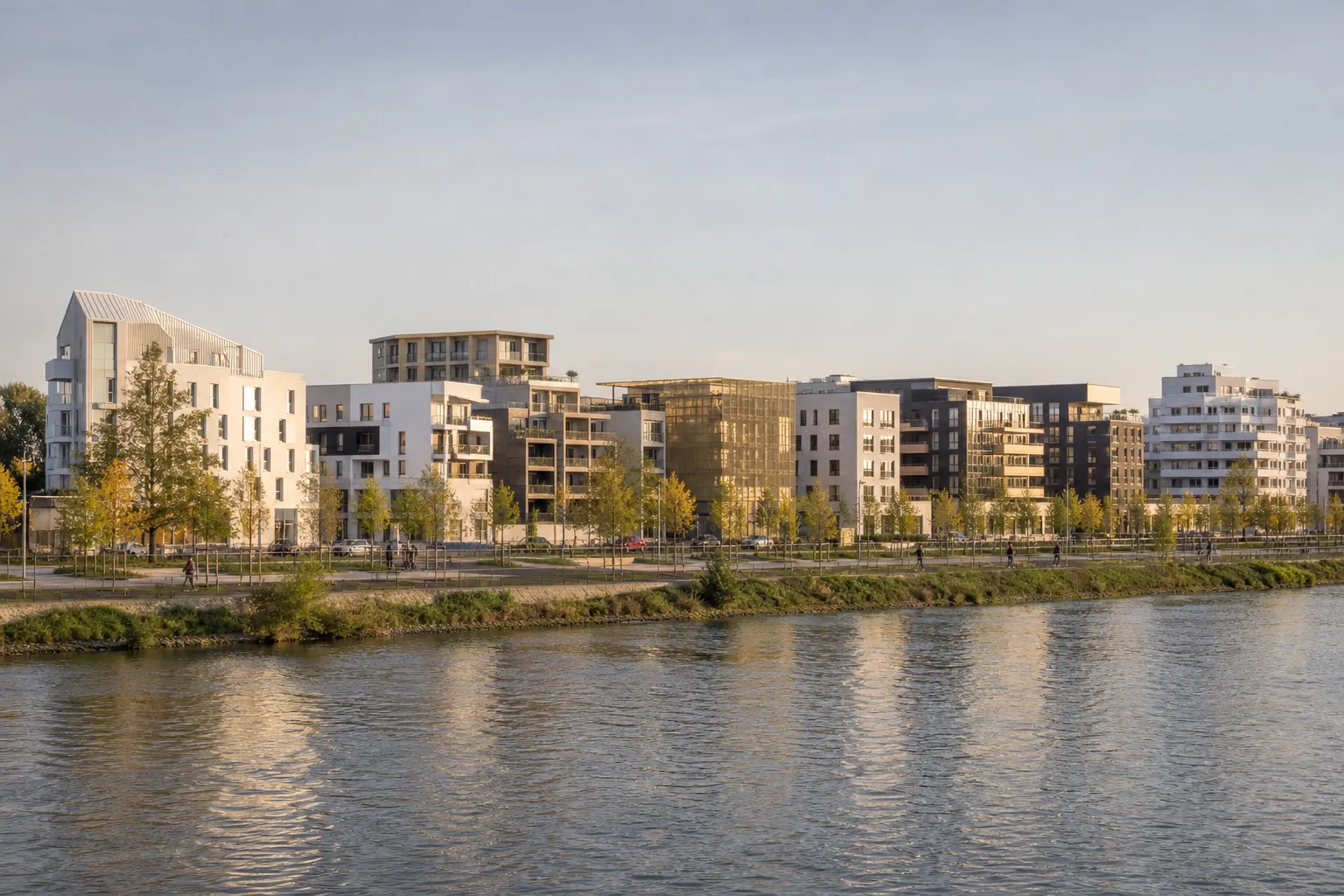 Immeubles neufs sur l ile de Nantes