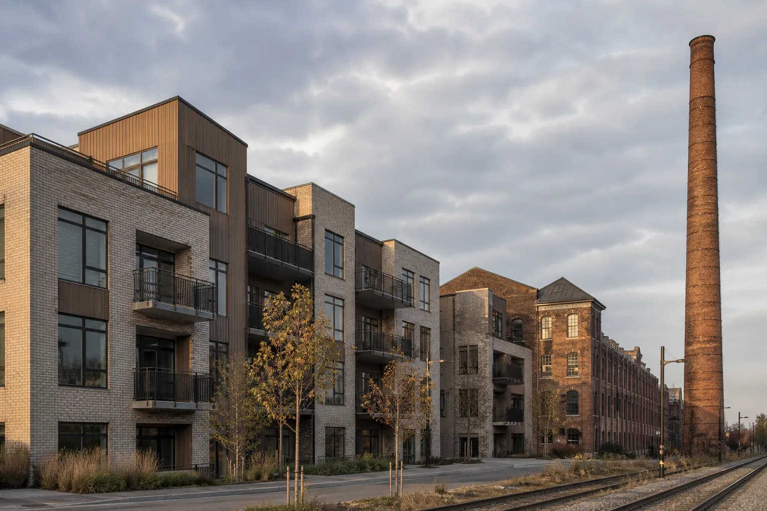 Logements neufs dans une ancienne friche industrielle reconvertie