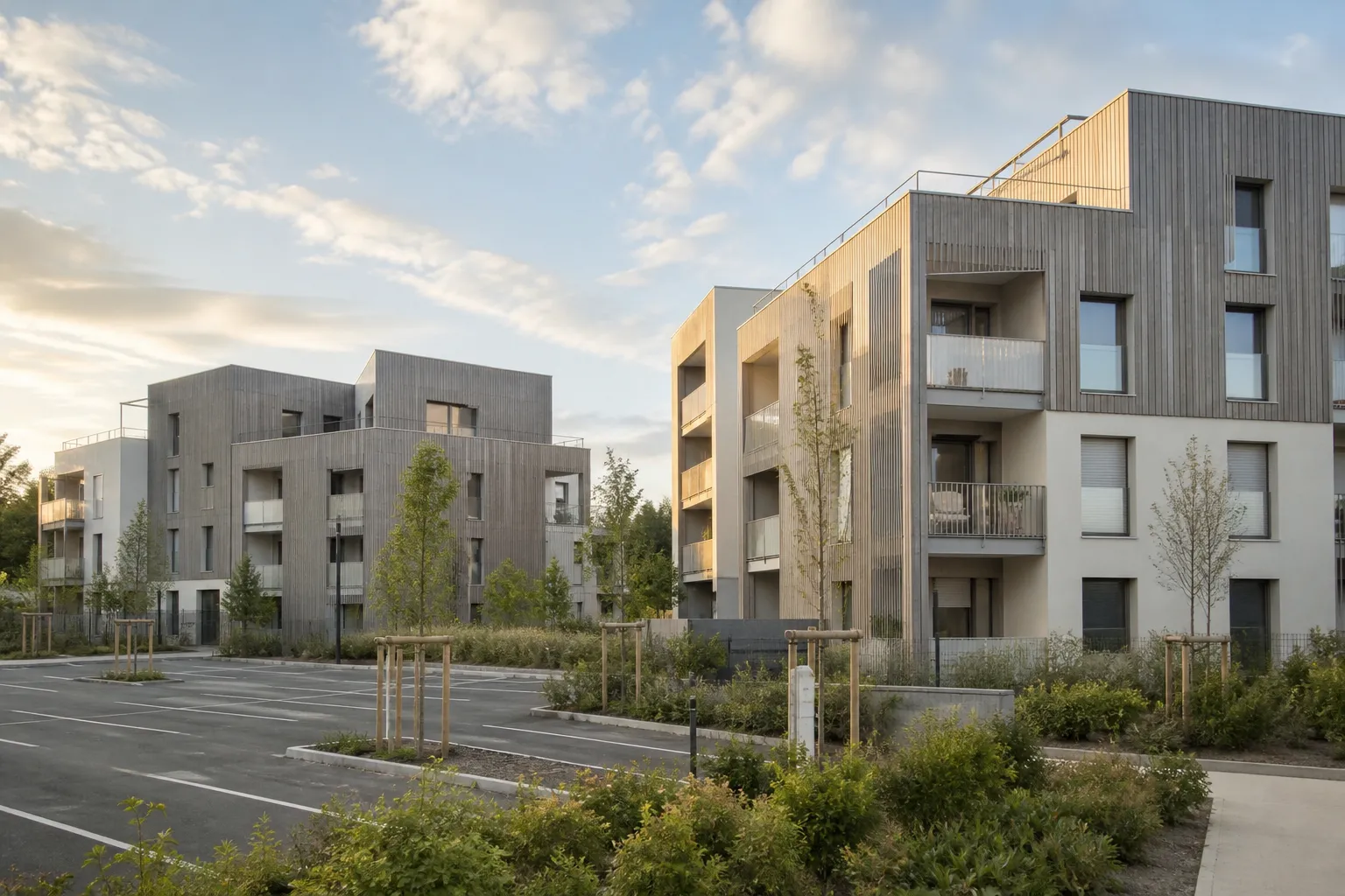 Ensemble de logements neufs sur un plateau a Rillieux-la-Pape