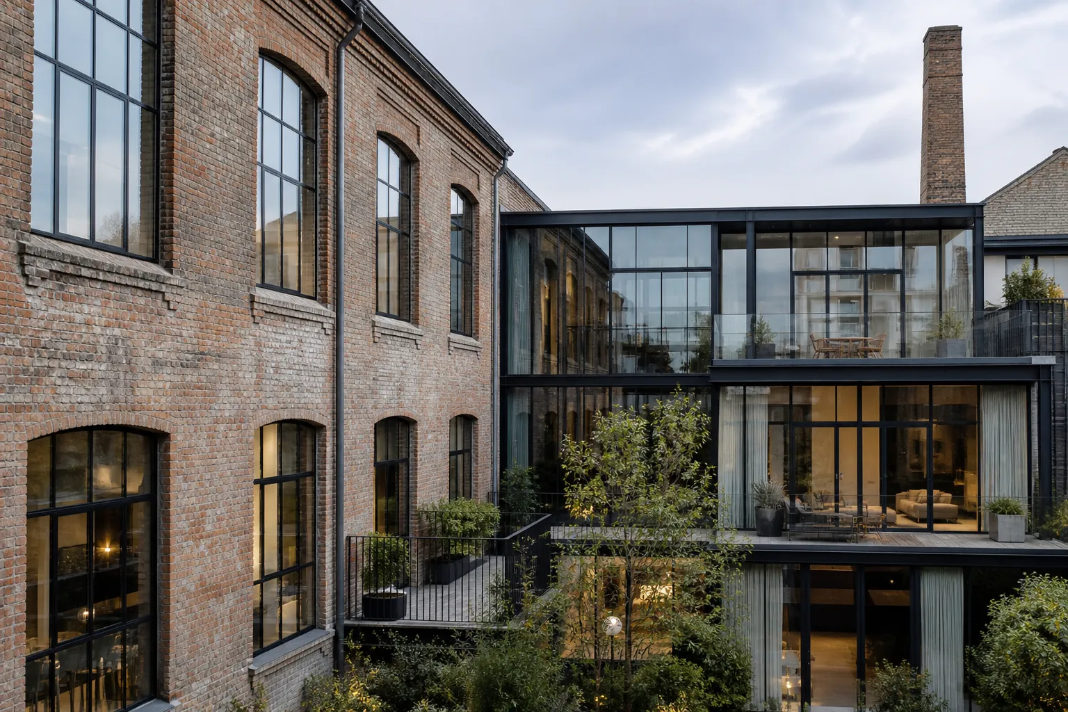 Lofts neufs dans une ancienne usine textile a Roubaix